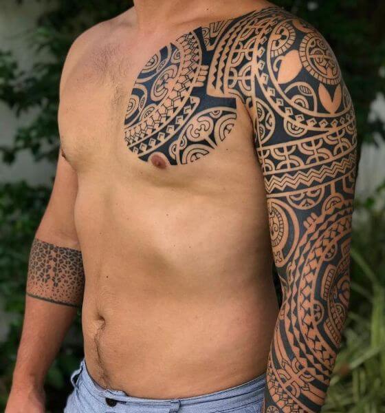 Tattoo uploaded by cameronreddh  Filipino and poly fusion tribal calf band   Tattoodo