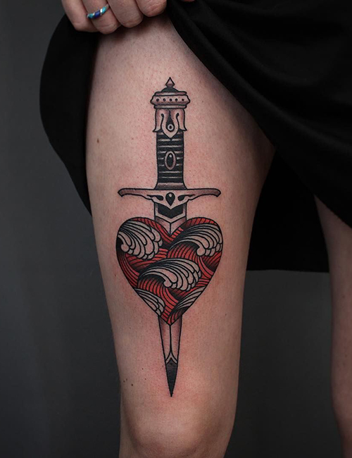 103 Most Sensational Knife Tattoos To Try For Kitchen Lovers