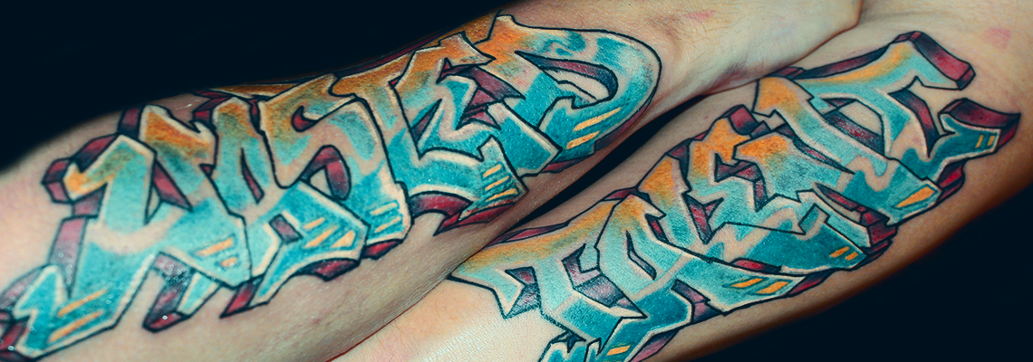 25 Graffiti Tattoos Dripping With Style And Colorful Ink