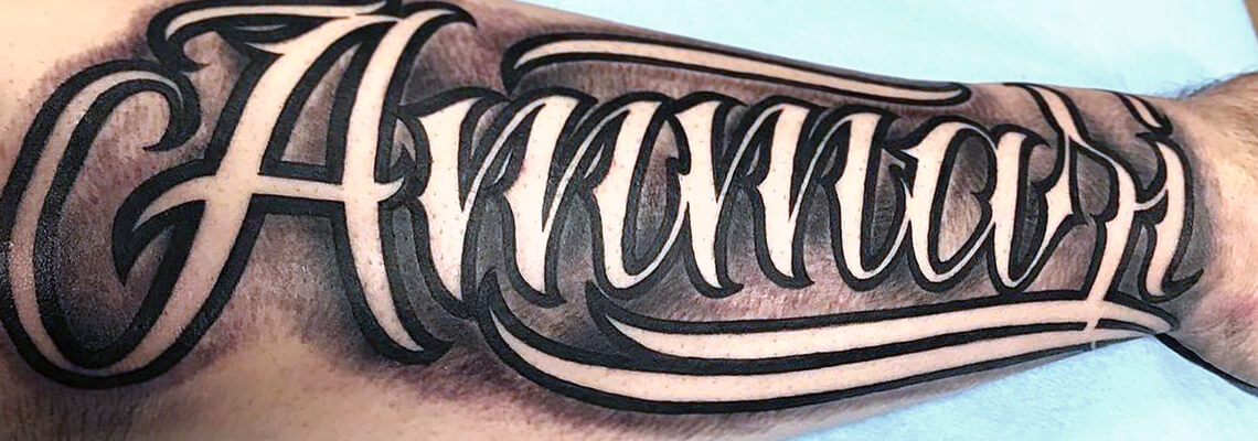 Amour Tattoo  Small detail fine line lettering arm tattoo Done by Mimi  Ink  Facebook
