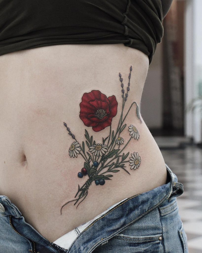 side belly tattoos for girls