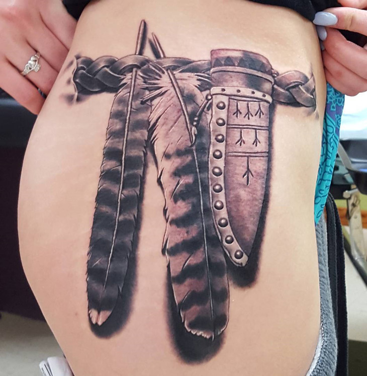 Tattoo tagged with dagger leg mandala rose  inkedappcom