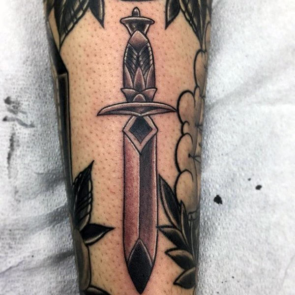 Top 98 about dagger tattoo forearm latest  indaotaonec