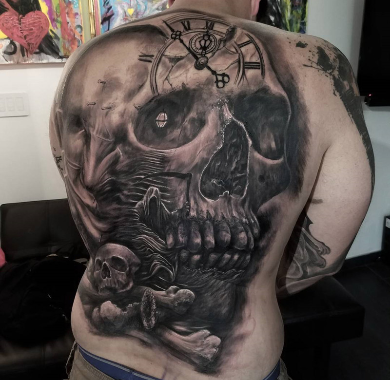 Horror Upper Back Tattoos