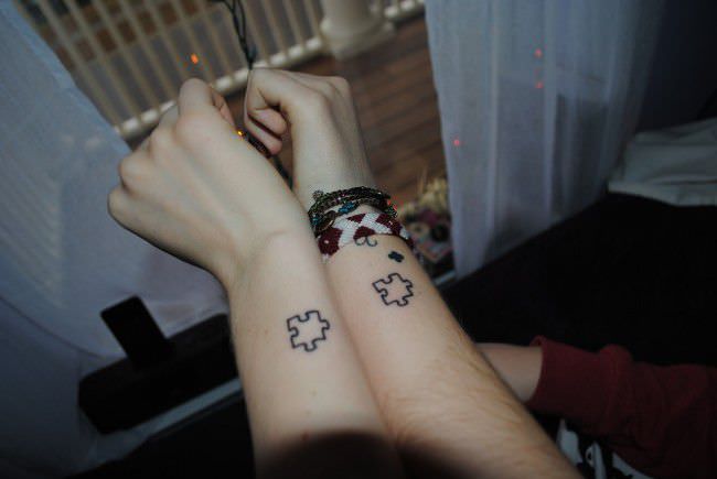 Puzzle Couple Tattoo  Couple Simple Tattoos  Simple Tattoos  MomCanvas