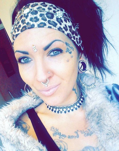 Woman with face and body covered in tattoos accused of worshipping the  devil  Mirror Online