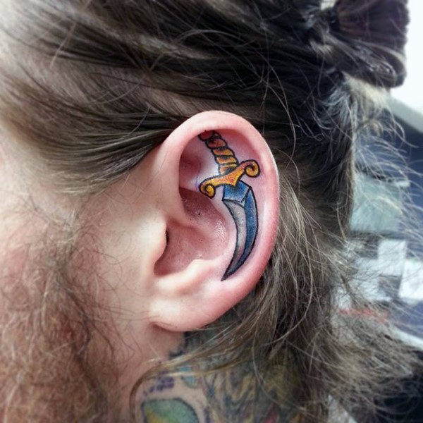 Ear Fantasy tattoo men at theYoucom