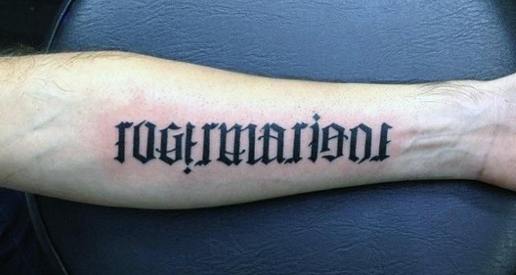 40 Ambigram Tattoos For Men  Word Art Designs