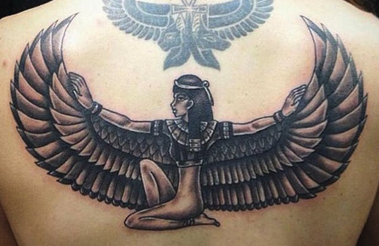 Tattoo uploaded by Xavier  Egyptian goddess Isis tattoo by Swan Swan  SwanTattooer neotraditional neotrad egyptian goddess isis  blackandgrey  Tattoodo