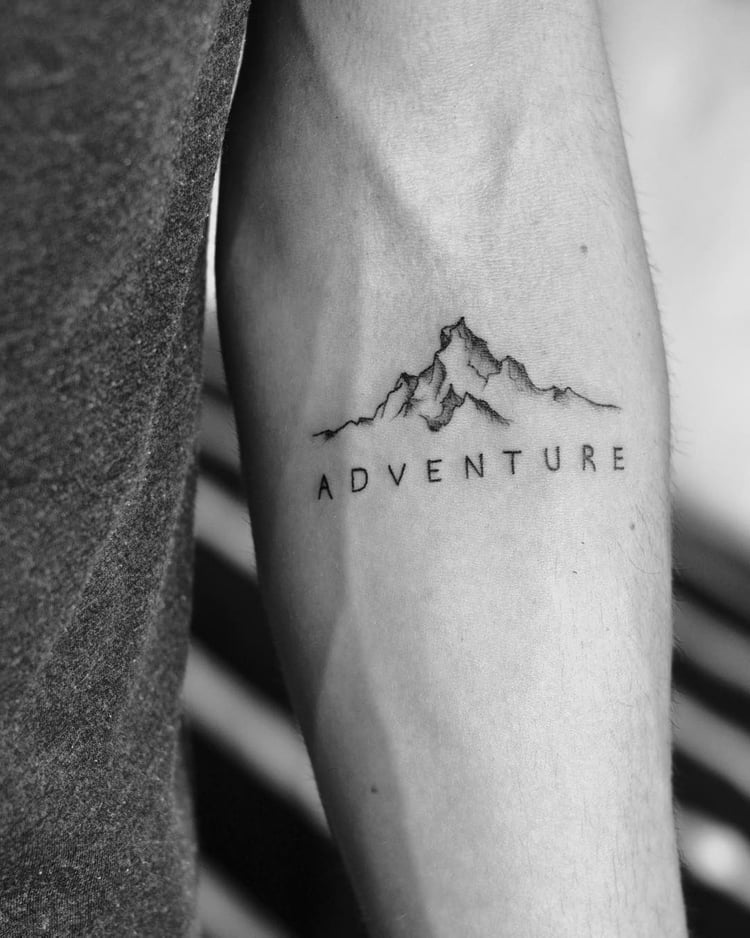 travel mountain tattoo
