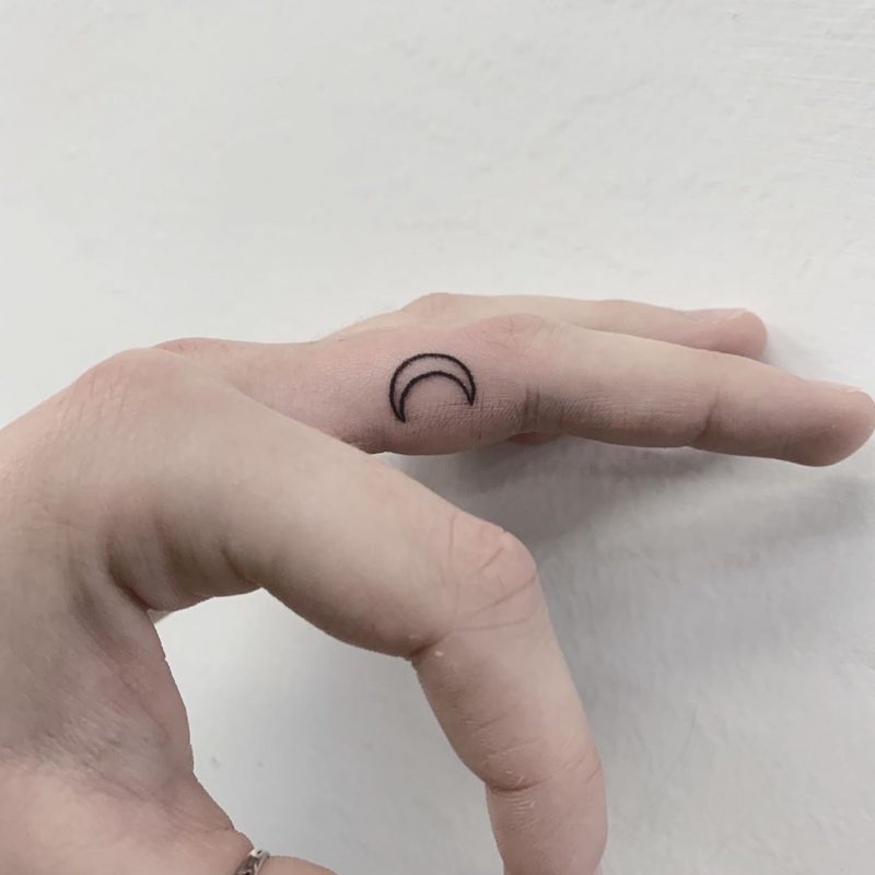 New finger ink moon goddess  Knuckle tattoos Hand and finger tattoos Finger  tattoo designs
