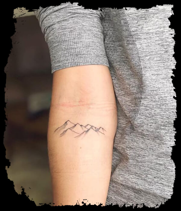Mountain-Shaped-Line-Tattoo