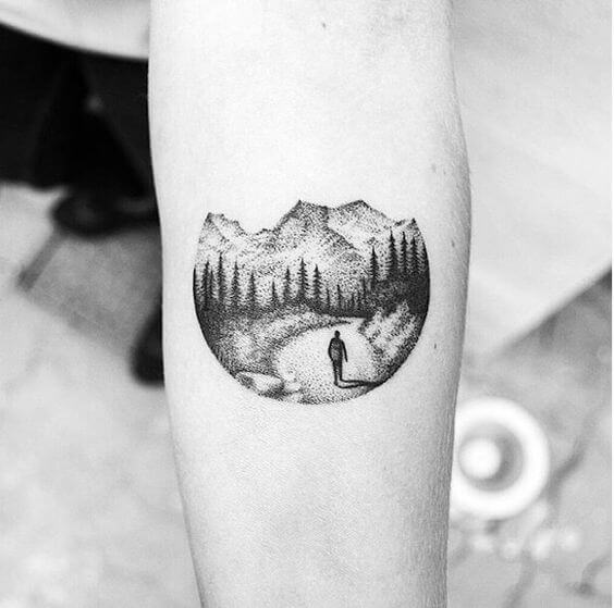 Dario Anza on Instagram A minimalist landscape sketch one of the most  required tattoo designs at least on  Minimalist landscape Tree tattoo  Landscape sketch