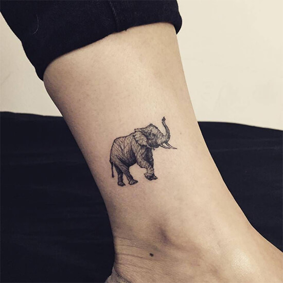 Best Small and minimalist elephant tattoo designs