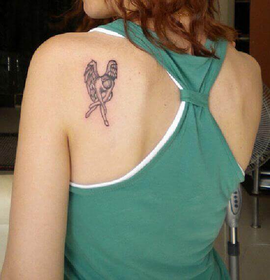 Angel small shoulder Tattoo