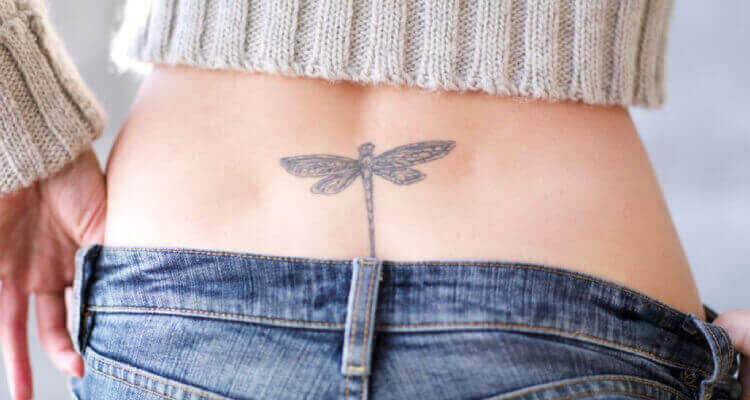 Lexica  Chest man center dragonfly tattoo minimal portrait