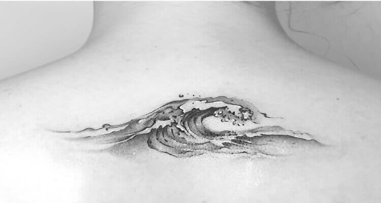 Waves Tattoo Black and grey by Diego TattooNOW
