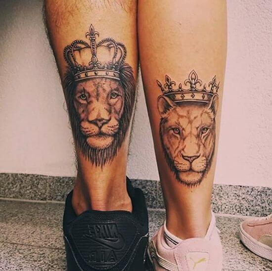 King Lion and Queen Lioness Done by Raven IG ravenstattooz at Vienna  Tattoo Studio in Vienna VA  rtattoo