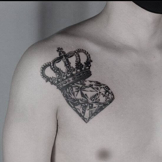 25 Brilliant Diamond Tattoo Designs for Men and Women