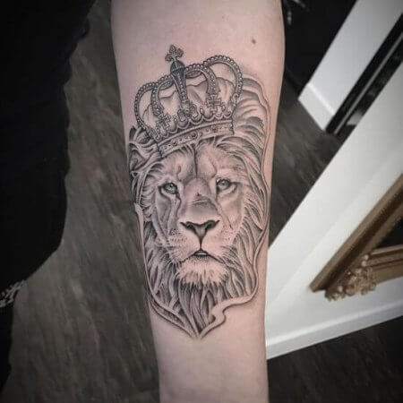 30 Best Lion with Crown Tattoo Designs & Ideas For Men and Women