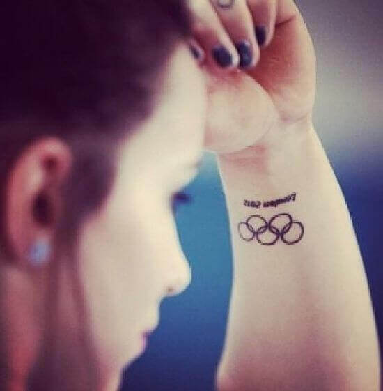 Olympic rings Small Tattoo For Men