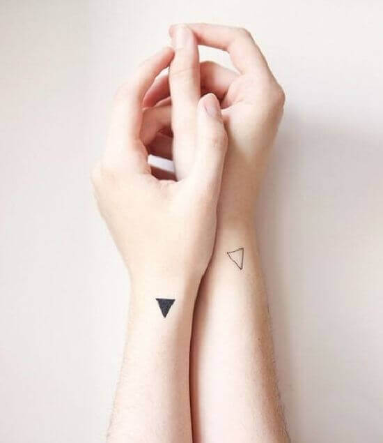 Small Triangle Tattoo on Arm