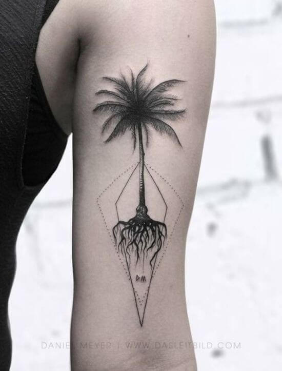 125 Unique Palm Tree Tattoos Youll Need to See  Tattoo Me Now