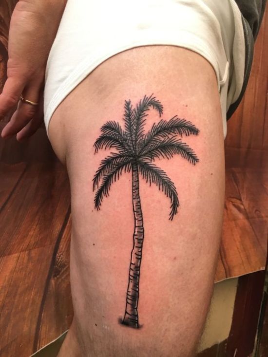 Arm Tattoos Men Ocean and palm treesTikTok Search