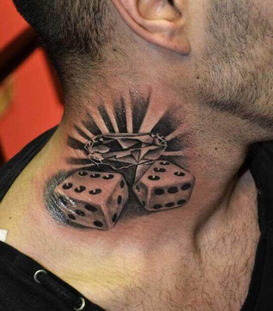 Old school dice tattoo designs and ideas