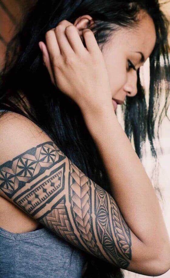 Premium Vector  Wrap around arm polynesian tattoo design pattern  aboriginal samoan