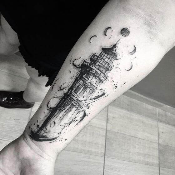 Lighthouse Sleeve Tattoo by Elton Lopes Tattoomoneycom
