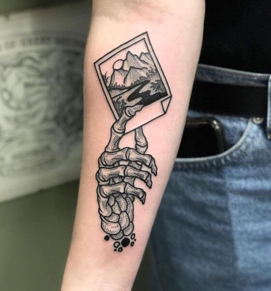 30 Skeleton Hand Tattoos That Will Bring Out Your Inner Gothic  100  Tattoos