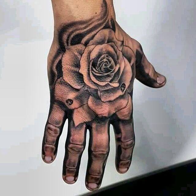 half skeleton hand tattoo with roseTikTok Search