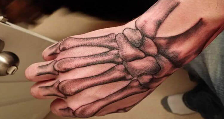 skeleton hand tattoo designs