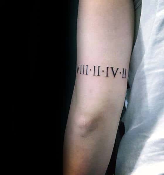 rose and roman numeral tattoo  Tattoos Roman numeral tattoos Shoulder  tattoo