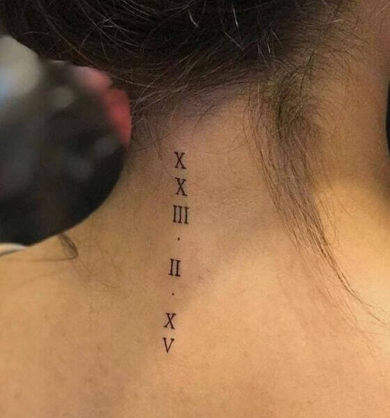25 Roman Numerals Tattoo On Back