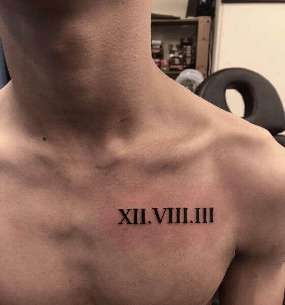 Molly Brazy Date Roman Numeral Chest Tattoo  Steal Her Style