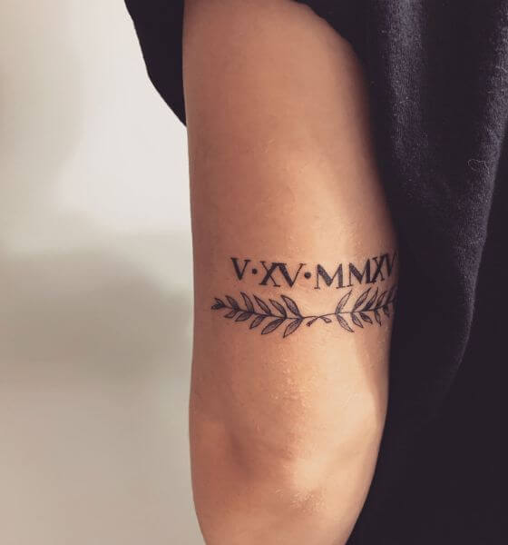Roman Numerals Tattoo On Arm