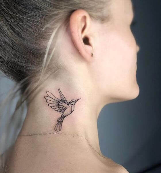 43 Lovely Neck Birds Tattoos