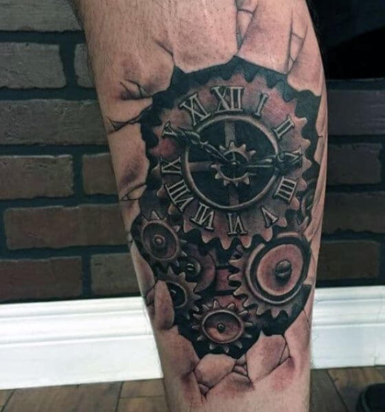 34 Incredible Broken Clock Tattoos