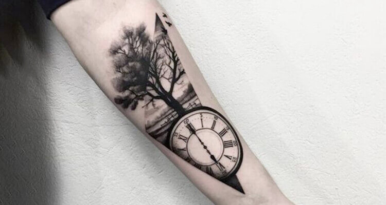 Buy Clock Arrow Temporary Tattoo Anchor Clock Tattoo Tattoo Online in India   Etsy