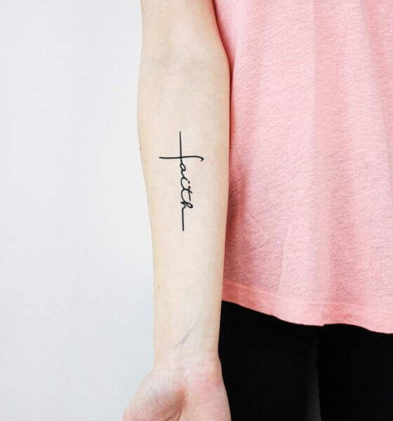 Tiny Faith Cross Temporary Tattoo  Set of 3  Little Tattoos