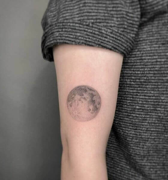 full moon tattoo design