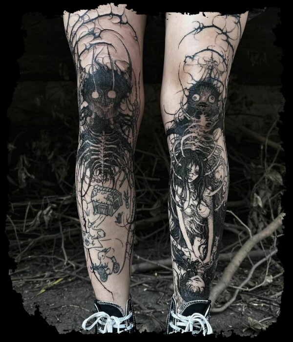 Gothic-Leg-Tattoos-For-Men