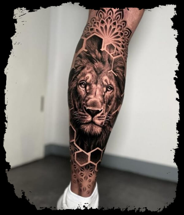 Lion-Leg-Tattoos-For-Men