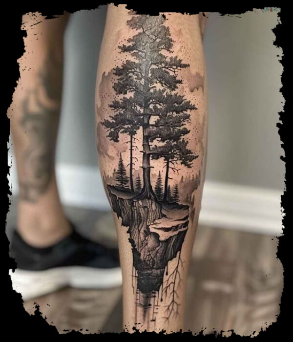 Nature-Inspired-Leg-Tattoo