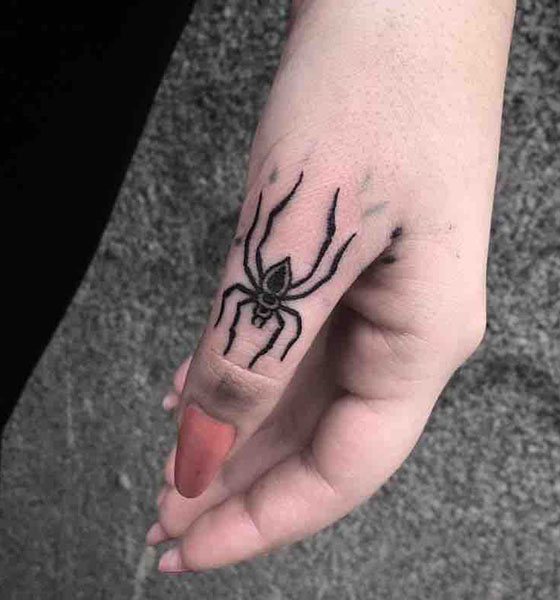 Awesome spider tattoo  Spider tattoo Japanese tattoo symbols Tattoos