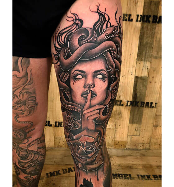 Tattoo uploaded by Reigning Ink  Work in Progress Medusa Tattoo  Tattoodo