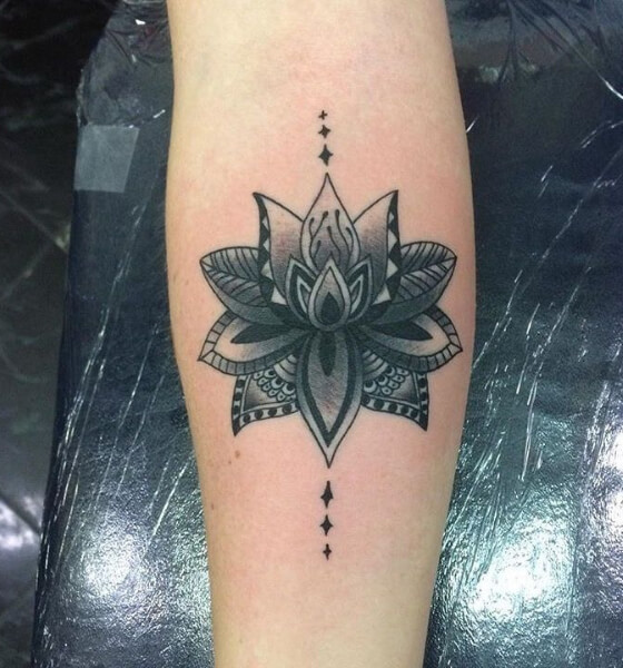 Simple Flower Design  Black Lotus Tattoo