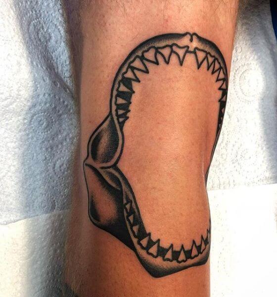 60 Shark Jaw Tattoo Designs For Men  A Bite Of Ink Ideas  Tattoo designs  men Inner elbow tattoos Shark jaws tattoo